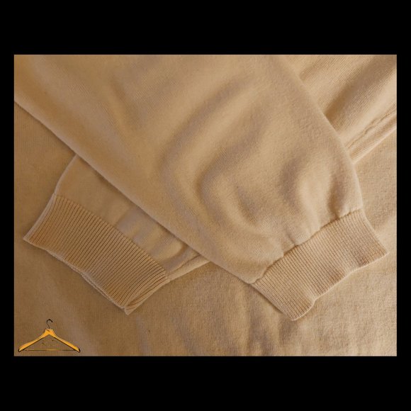 Brooks Brothers Sweater - Polo Style, XL, Long Sleeves, Cream/Ivory Colored, EUC - Picture 5 of 6